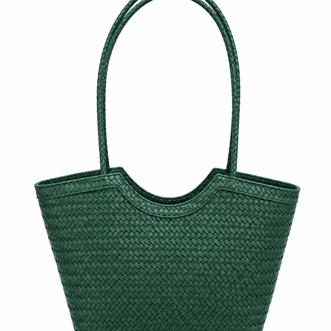 Borsa intrecciata in finta similpelle Leona