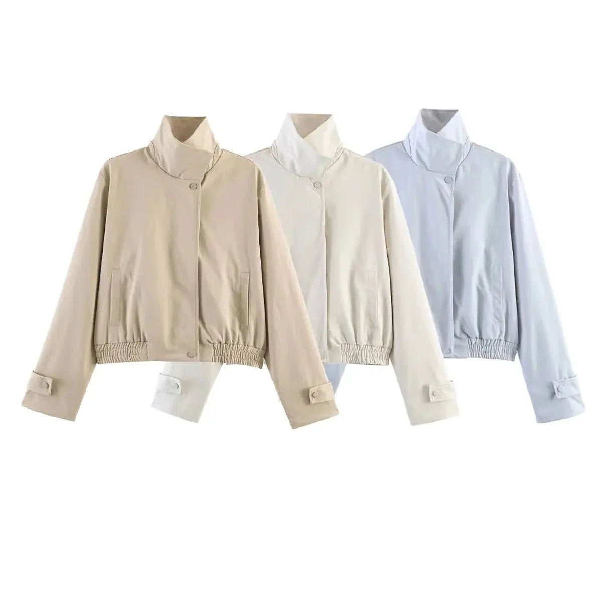 Giacca Carla con Collo Alto e Zip