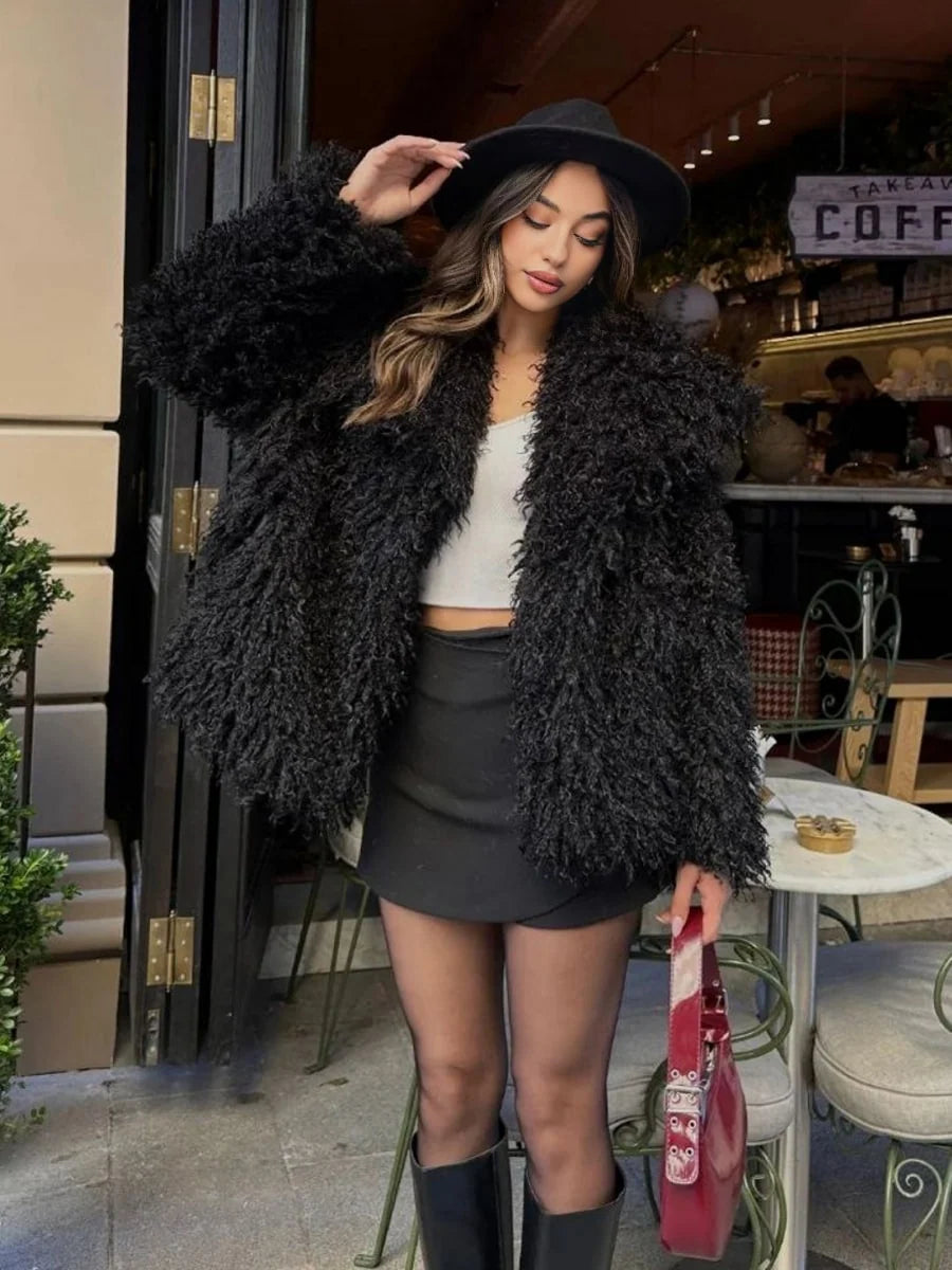 ZEYA Nadine Short Faux Fur Coat