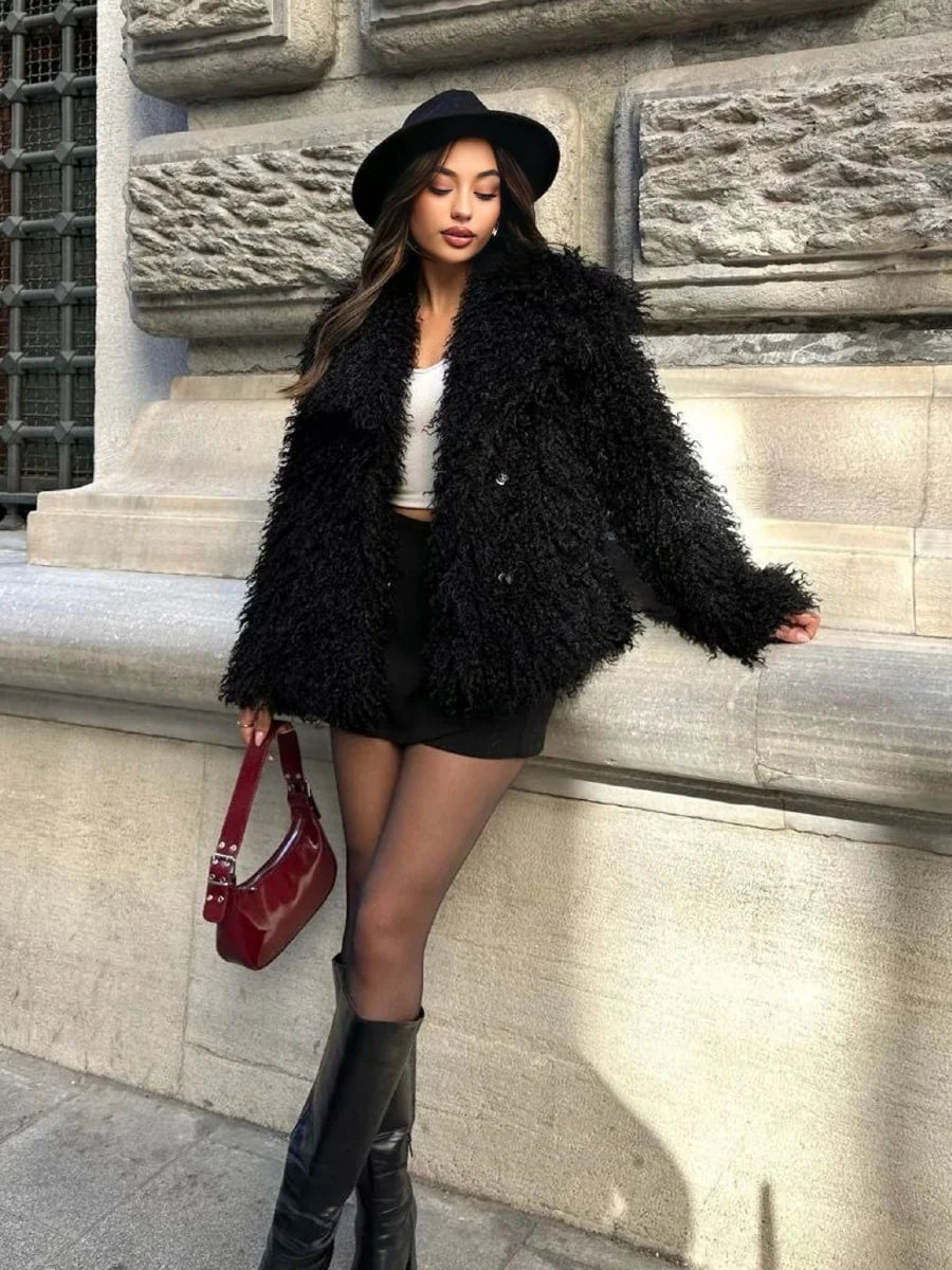 ZEYA Nadine Short Faux Fur Coat
