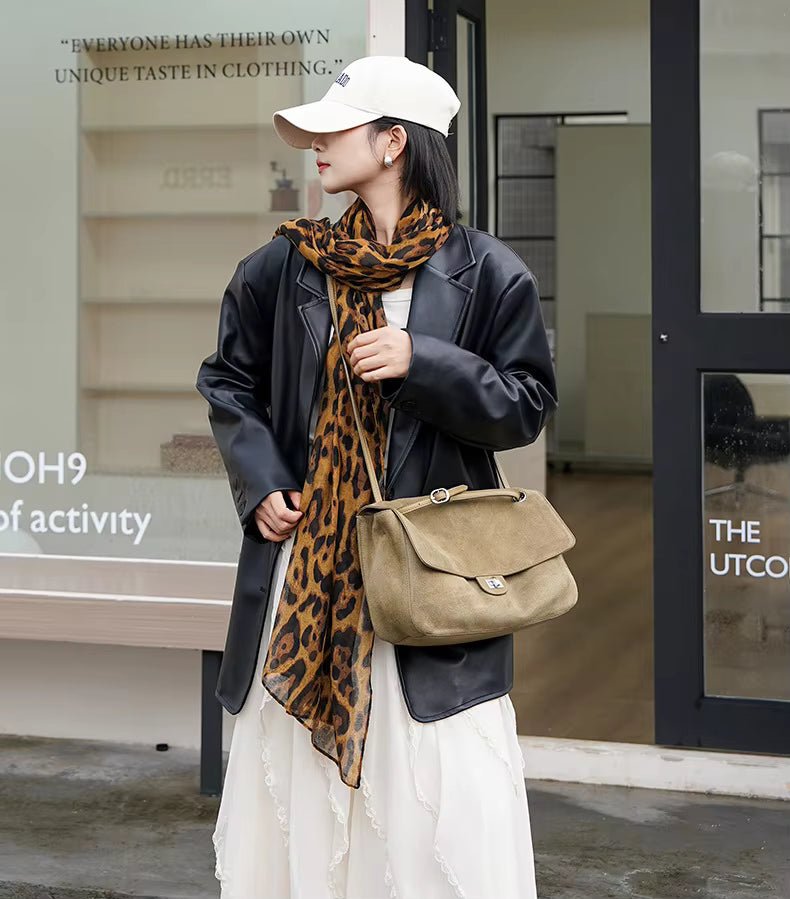 Borsa Tote Retrò in Pelle Bovina Opaca Lena