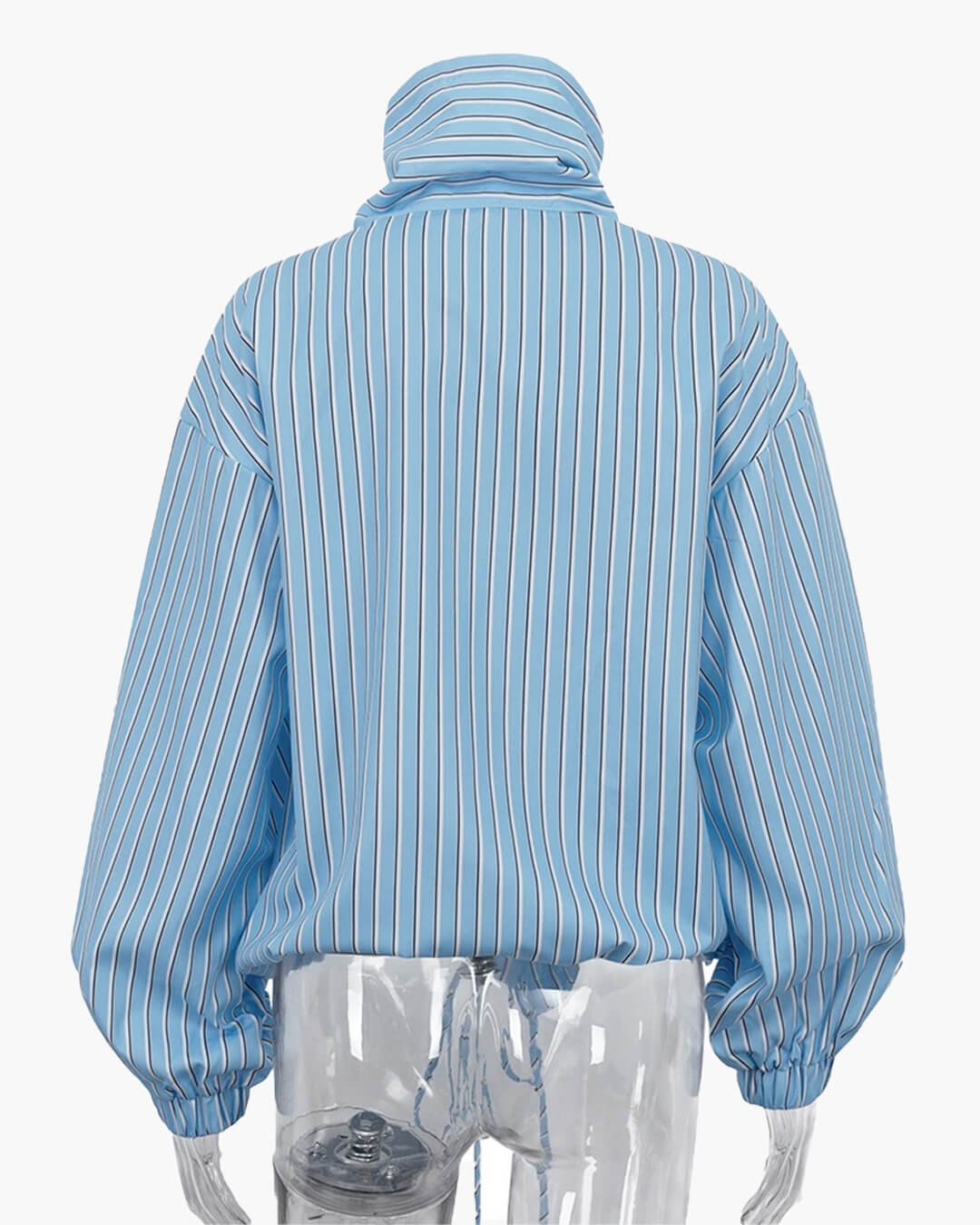 Camicia a collo alto a righe Lucy
