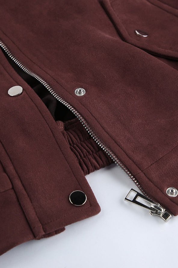 Cappotto Amanda in suede dallo stile rilassato