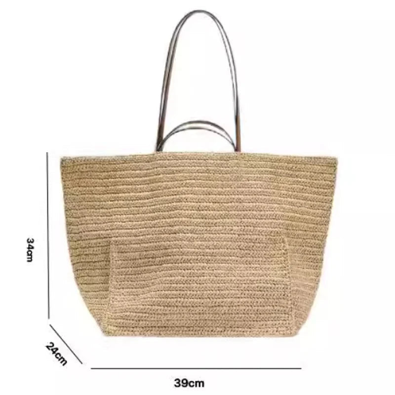 Borsa tote Margot in paglia intrecciata