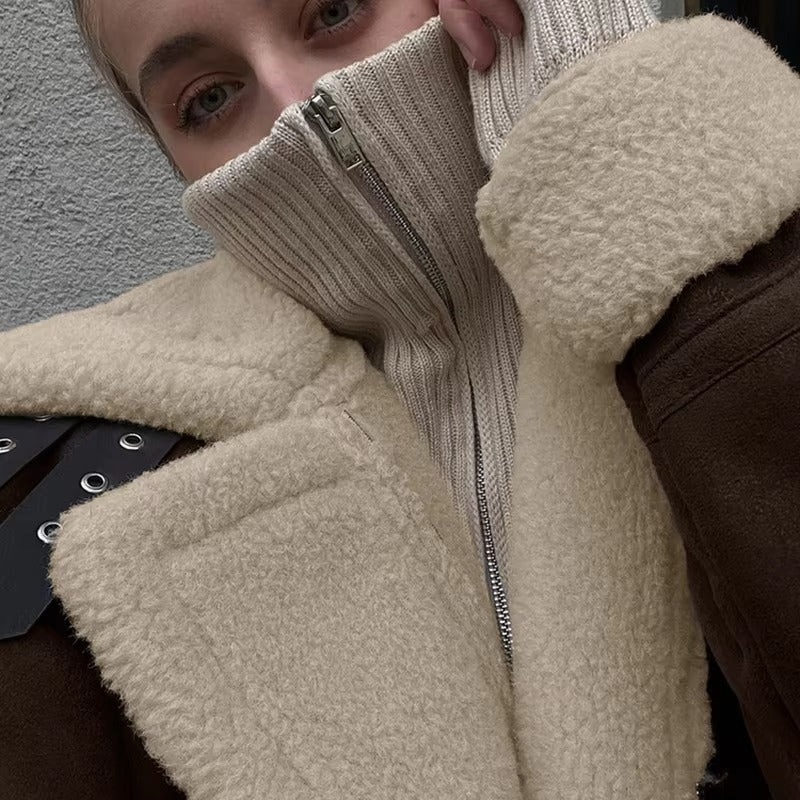 Gina giacca in similpelle scamosciata