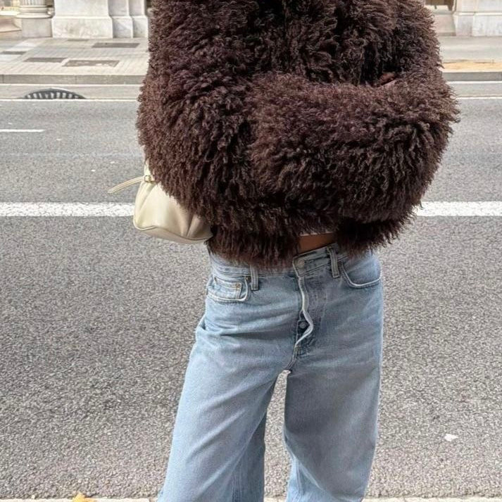 Cappotto Almira in pelliccia sintetica effetto peloso