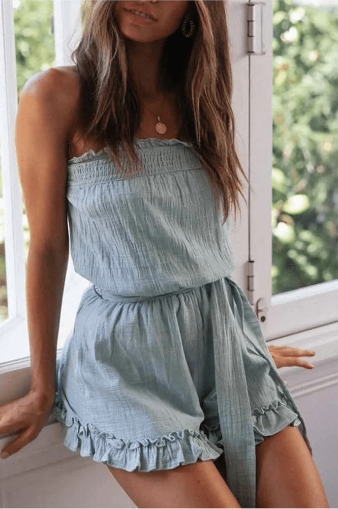 Tuta a canotta con cintura Sophie