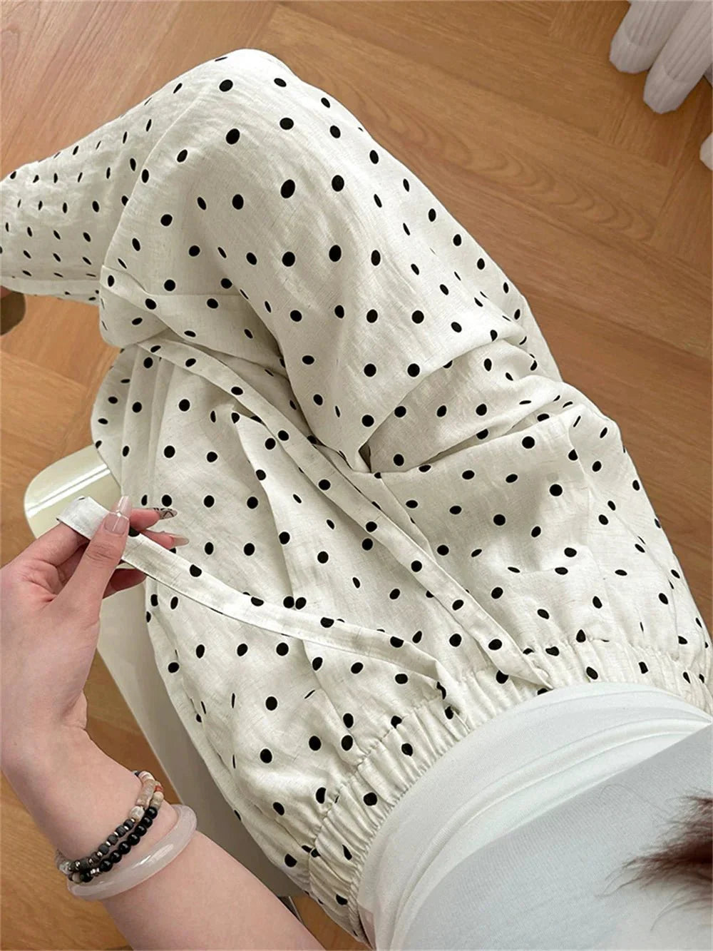 Pantaloni in lino gamba ampia Themis