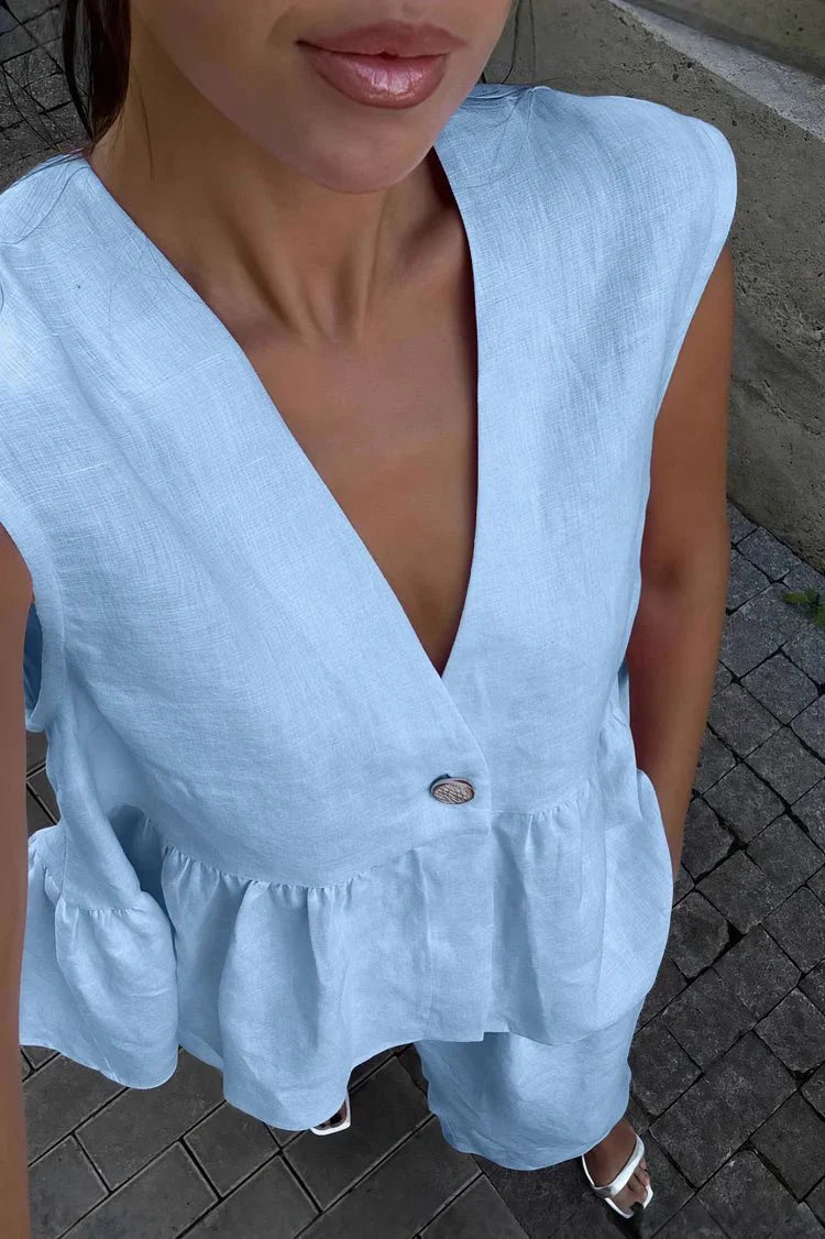 Set gilet con ruches e pantaloni Marlowe