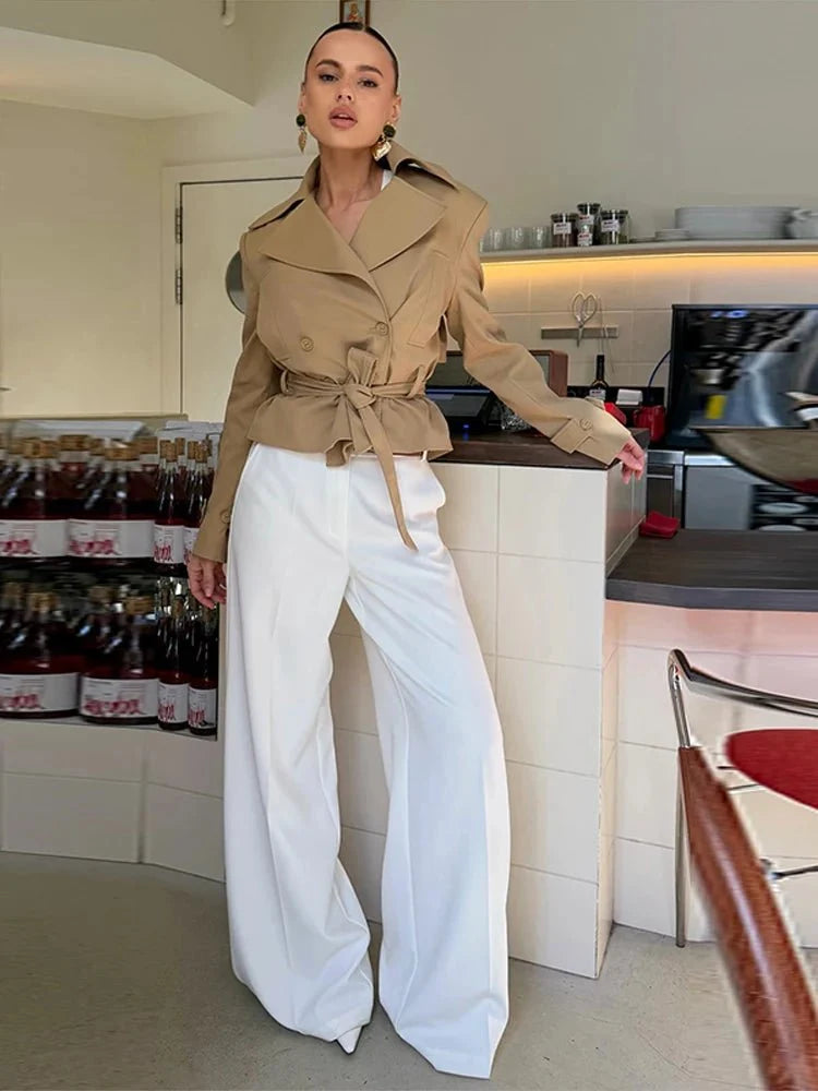 Trench corto Teresa con lacci