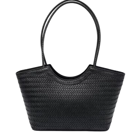 Borsa intrecciata in finta similpelle Leona