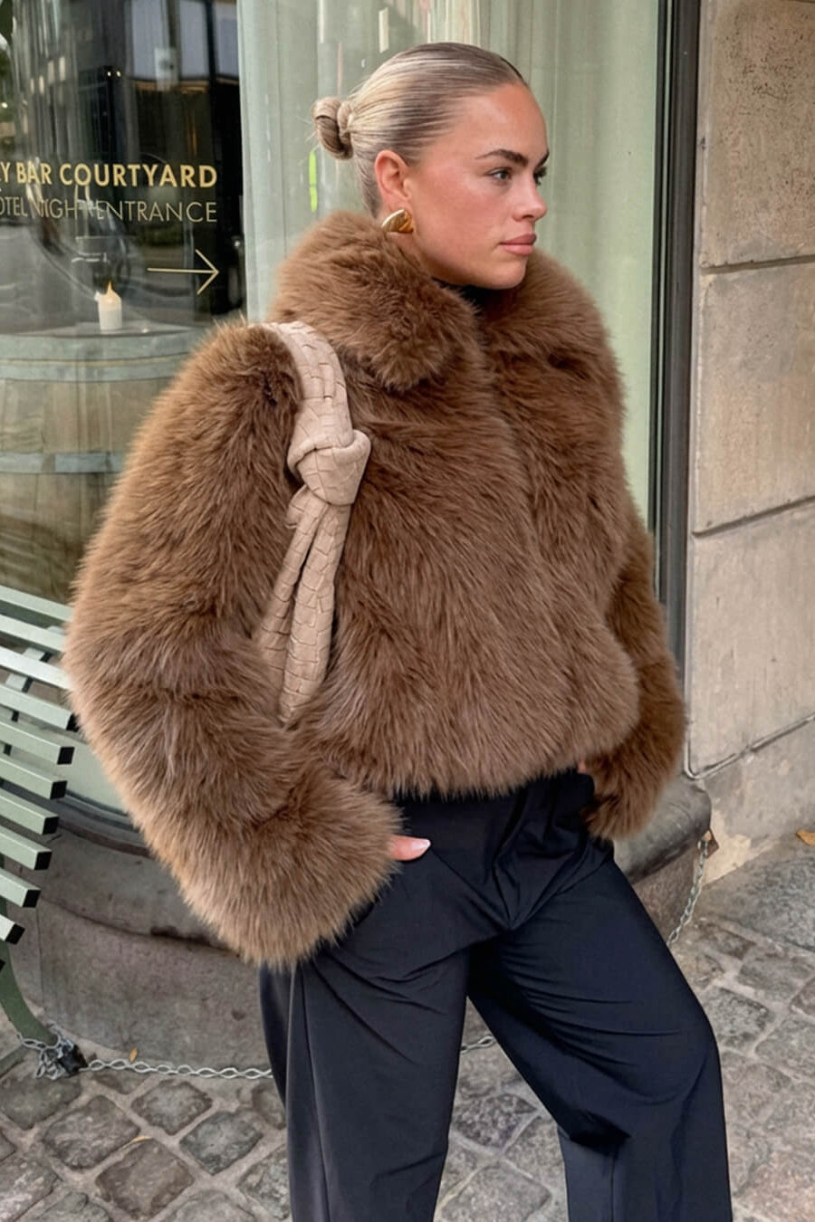 ZEYA - Adeline Cropped Faux Fur Jacket