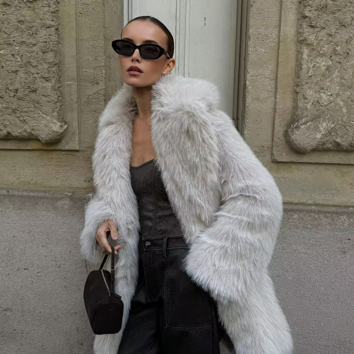 ZEYA - Agnes Mid Length faux fur Coat