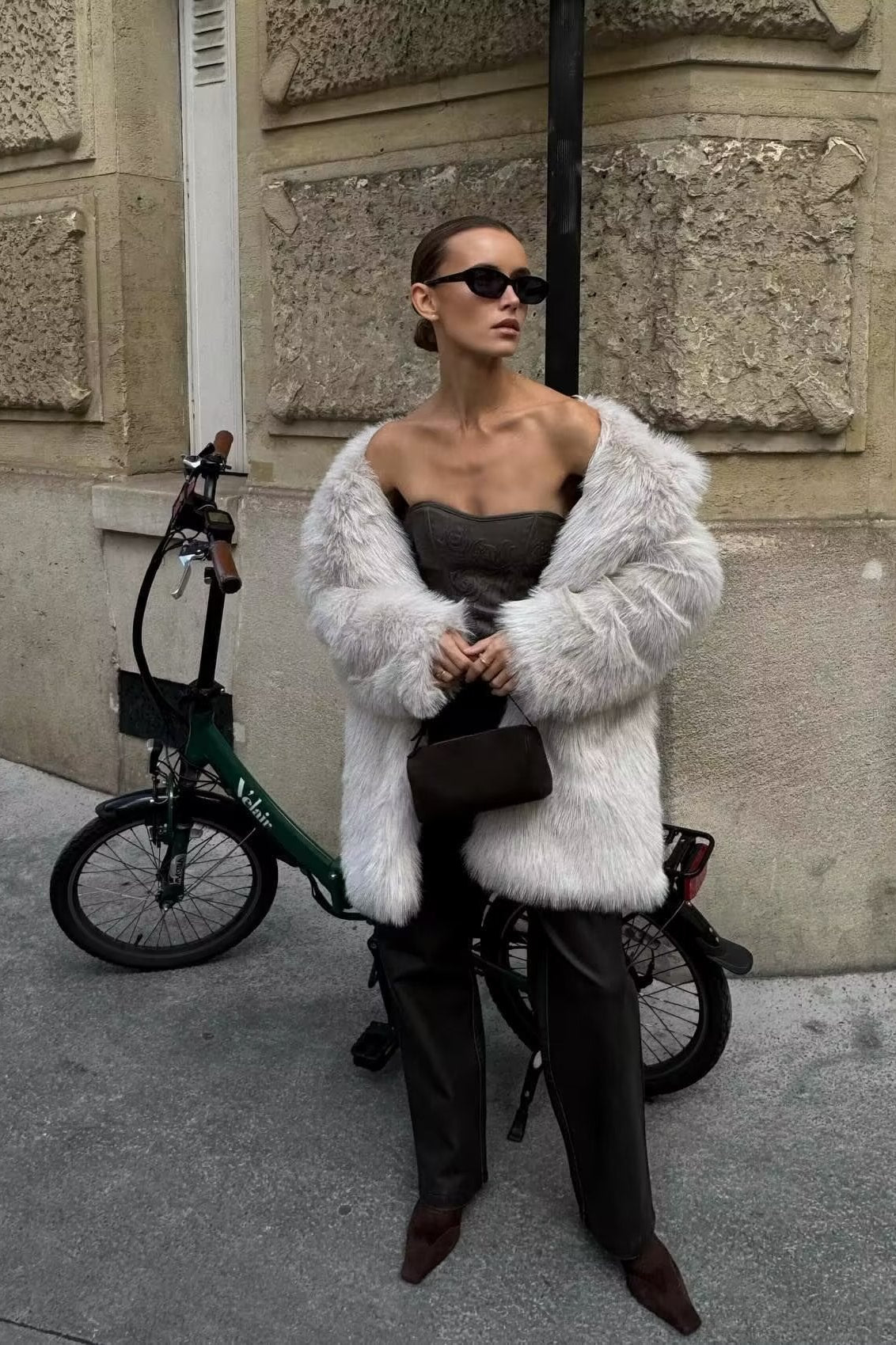 ZEYA - Agnes Mid Length faux fur Coat