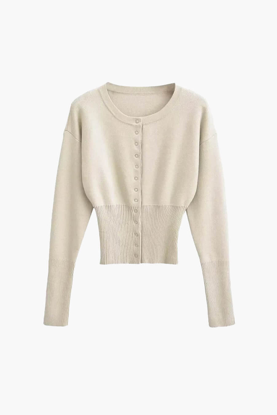 ZEYA - Alicia Cardigan Sweater with Round Neck