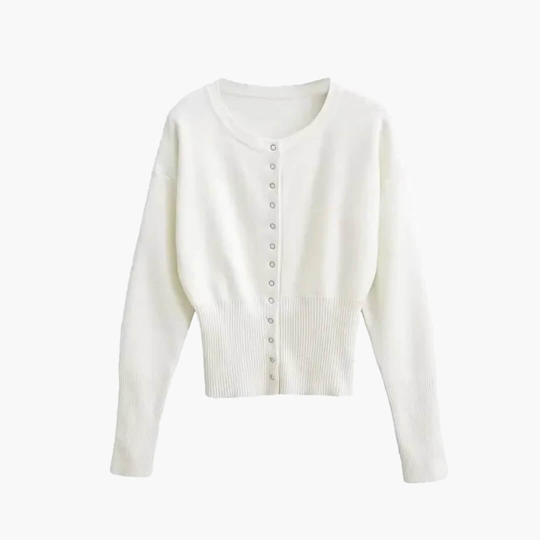 ZEYA - Alicia Cardigan Sweater with Round Neck