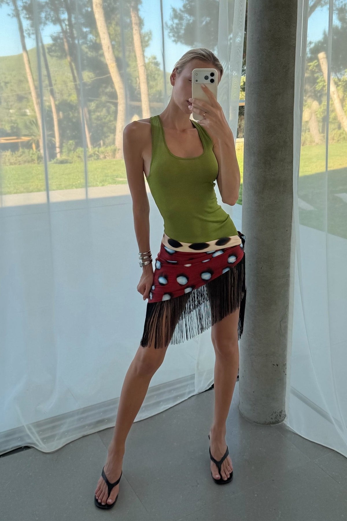ZEYA - Alicia Tasseled Wrap Mini Skirt