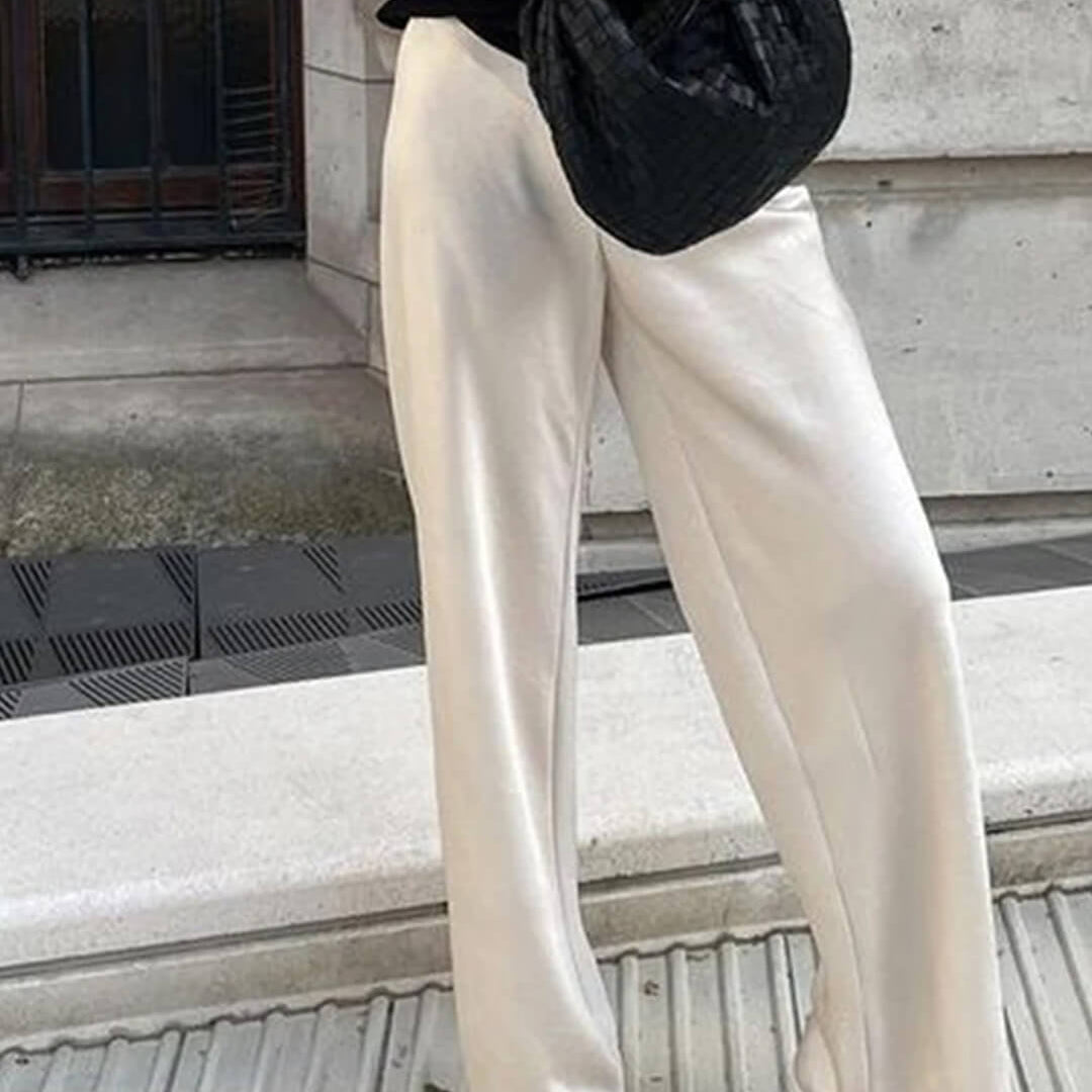 ZEYA - Angelita Satin Wide Leg Trousers