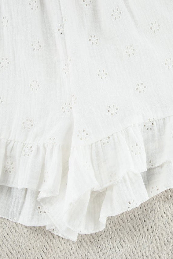 ZEYA - Anna Eyelet Ruffle Shorts Three-Piece Set