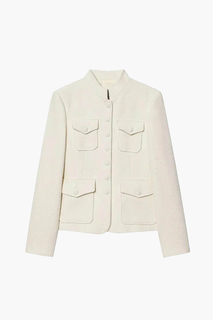 ZEYA - Anna Stand Collar Flap Pockets Blazer
