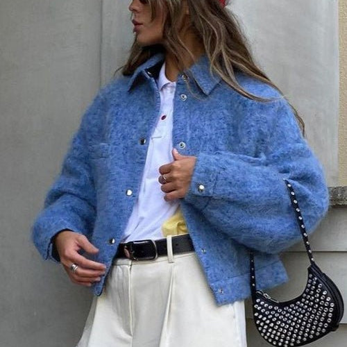 ZEYA - Annie Snap Button Blazer Jacket