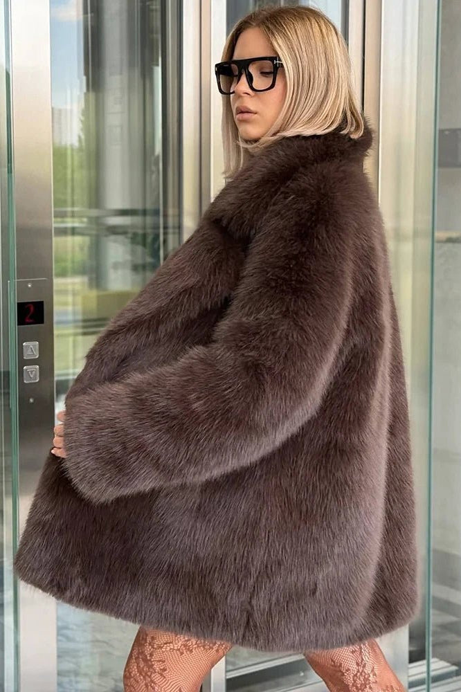 ZEYA - Beatrix Oversized Faux Fur Coat