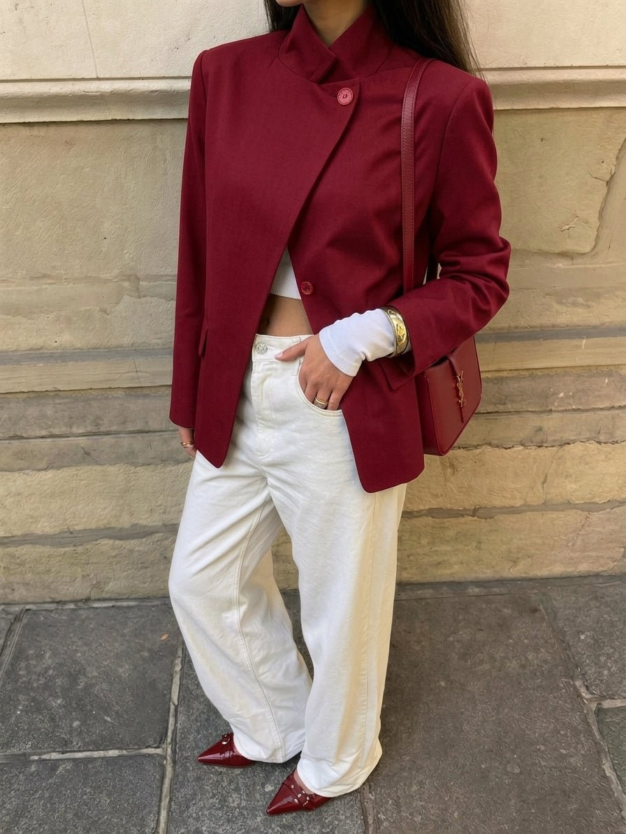 ZEYA - Bessie Vintage Asymmetric Blazer