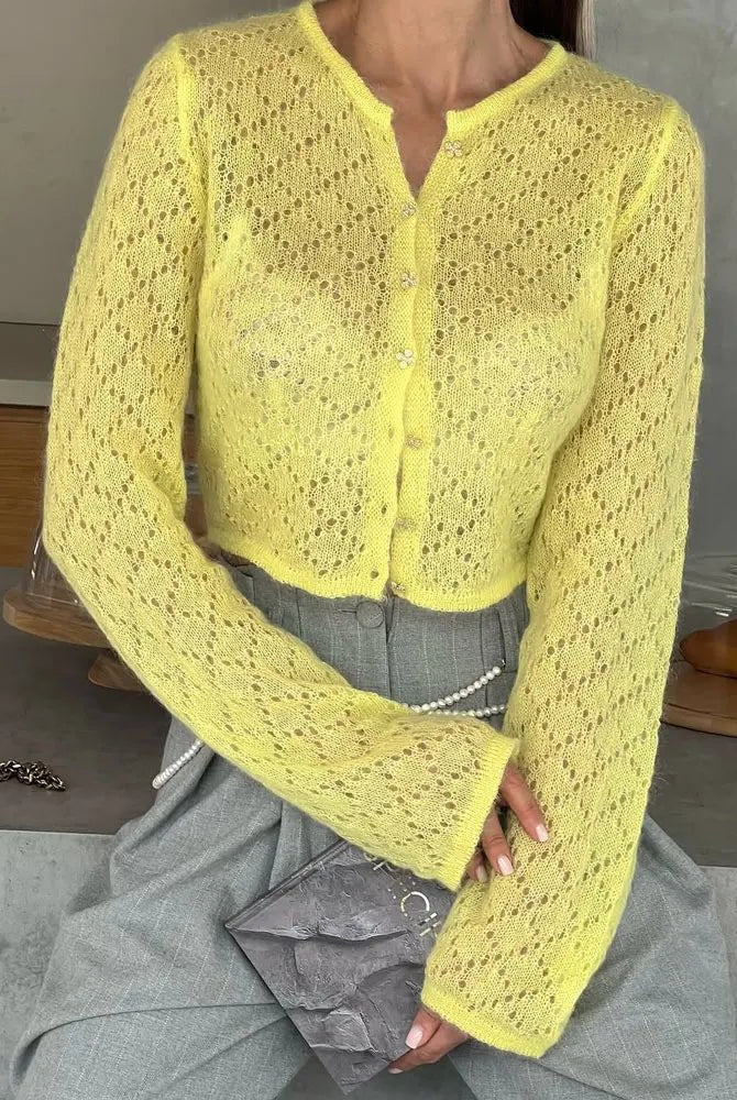 ZEYA - Beverly Hollow Cropped Cardigan