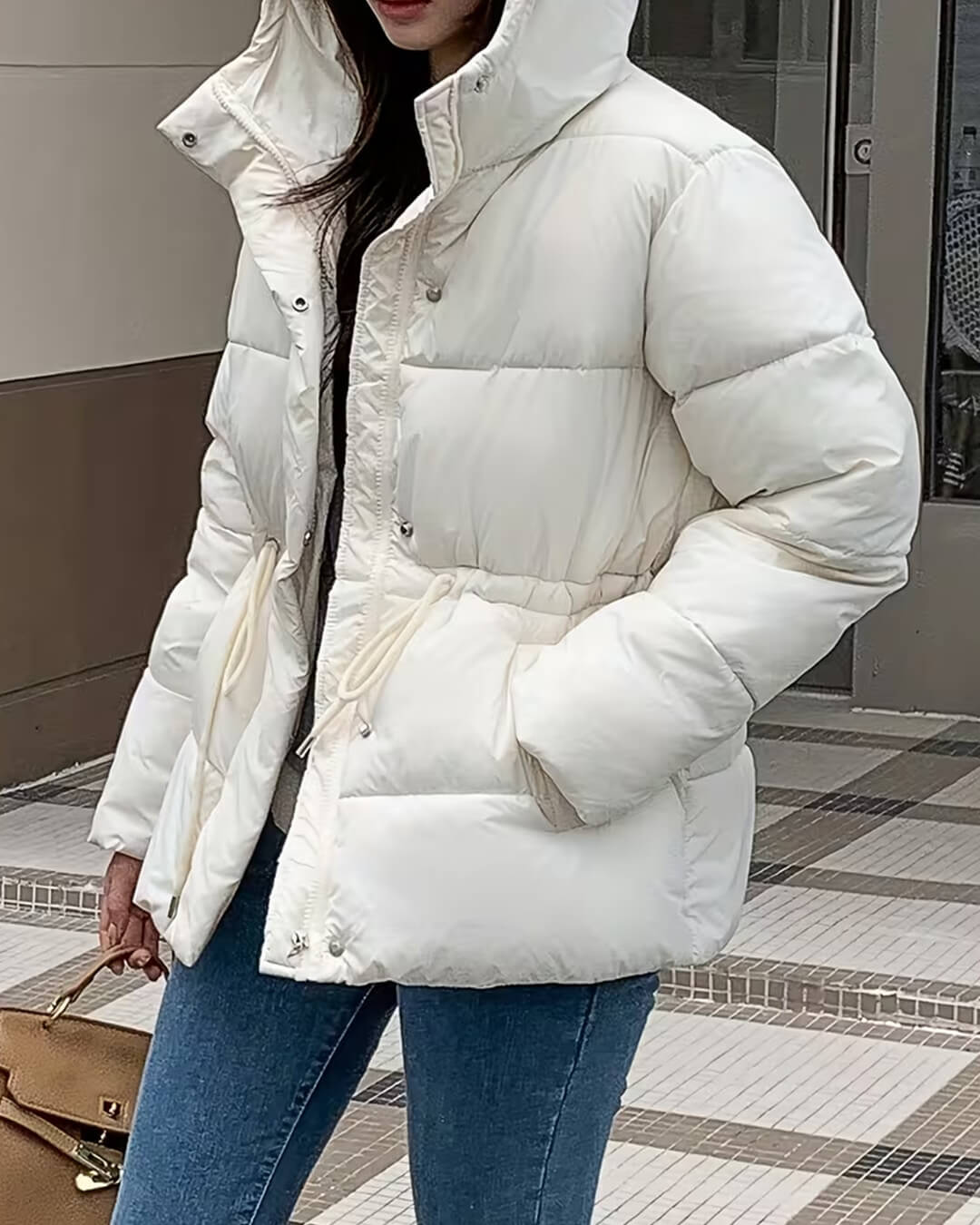 ZEYA - Carmen Oversized Drawstring Waist Puffer Jacket