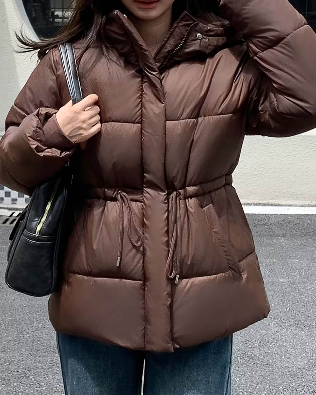 ZEYA - Carmen Oversized Drawstring Waist Puffer Jacket