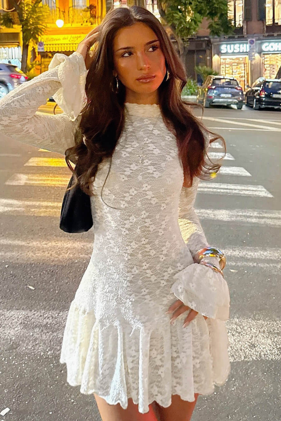 ZEYA - Chantal Sheer Lace Mini Dress