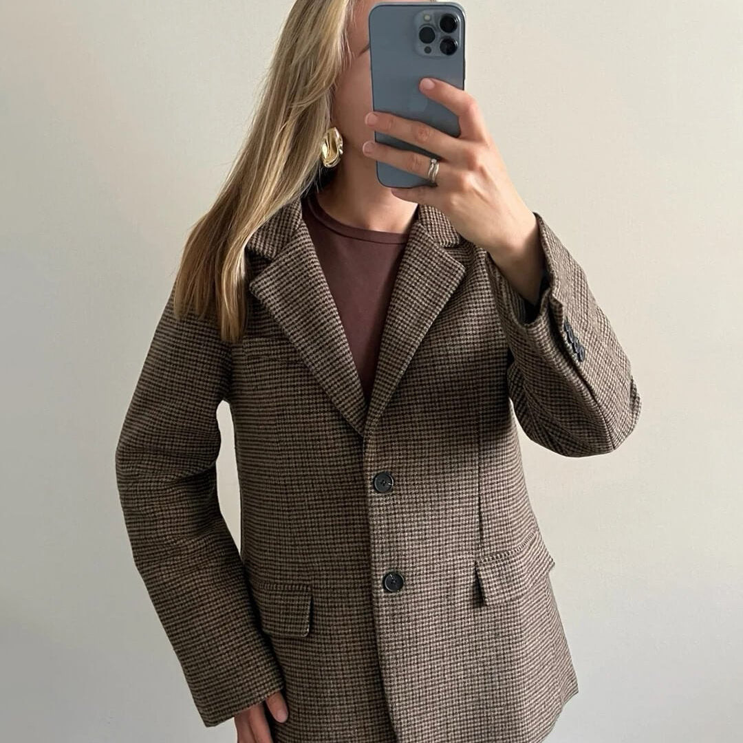 ZEYA - Delphine Houndstooth Blazer