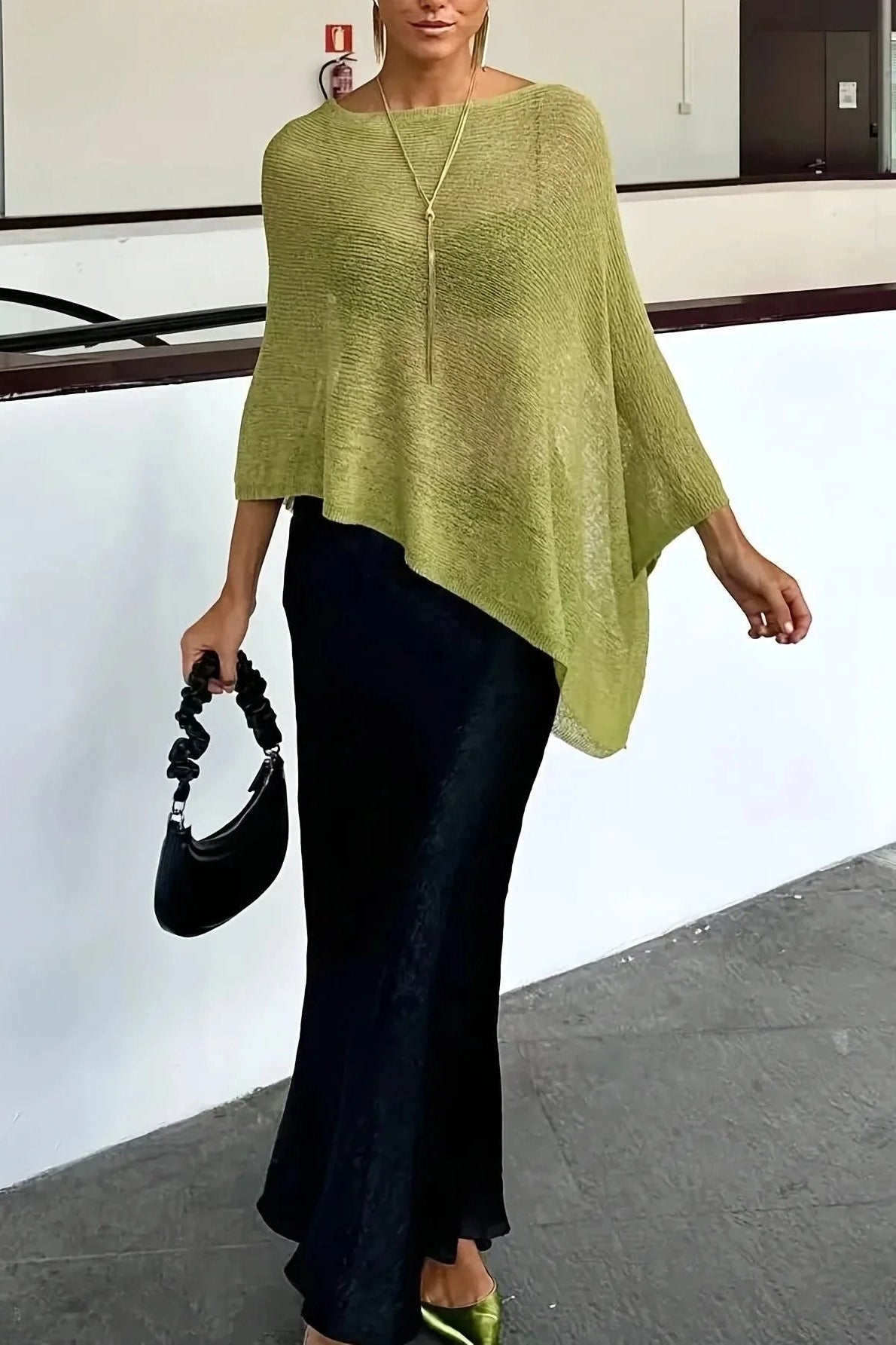 ZEYA - Effie Batwing Knitted Shawl Top