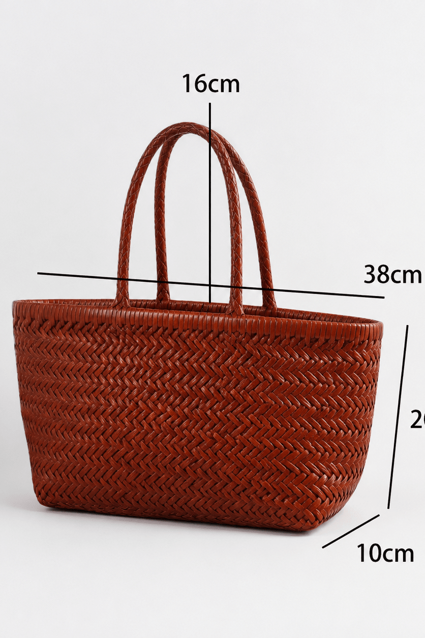 ZEYA - Eira Handwoven Leather Tote Bag