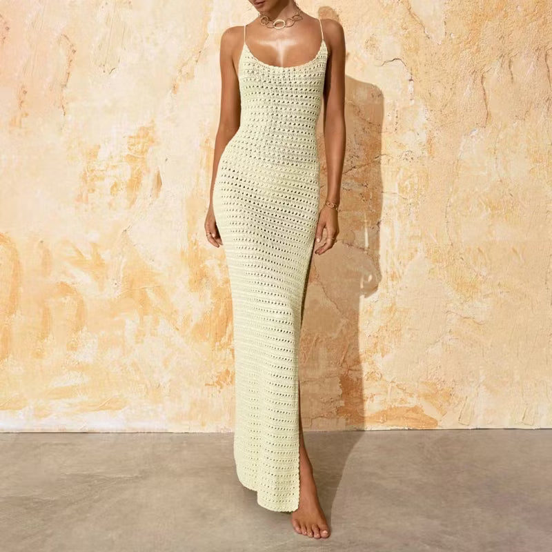 Elena abito slip in crochet