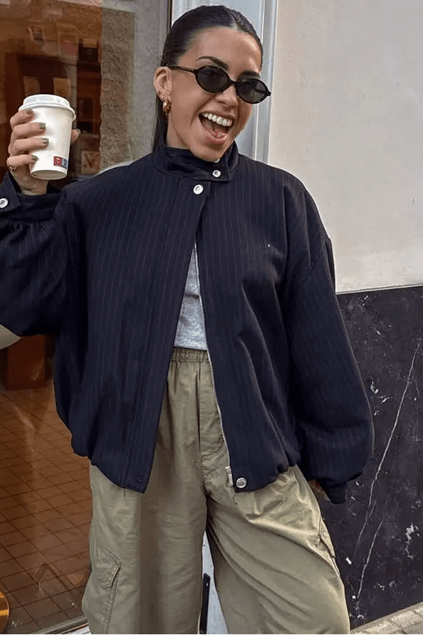 ZEYA - Elena Striped Button Jacket