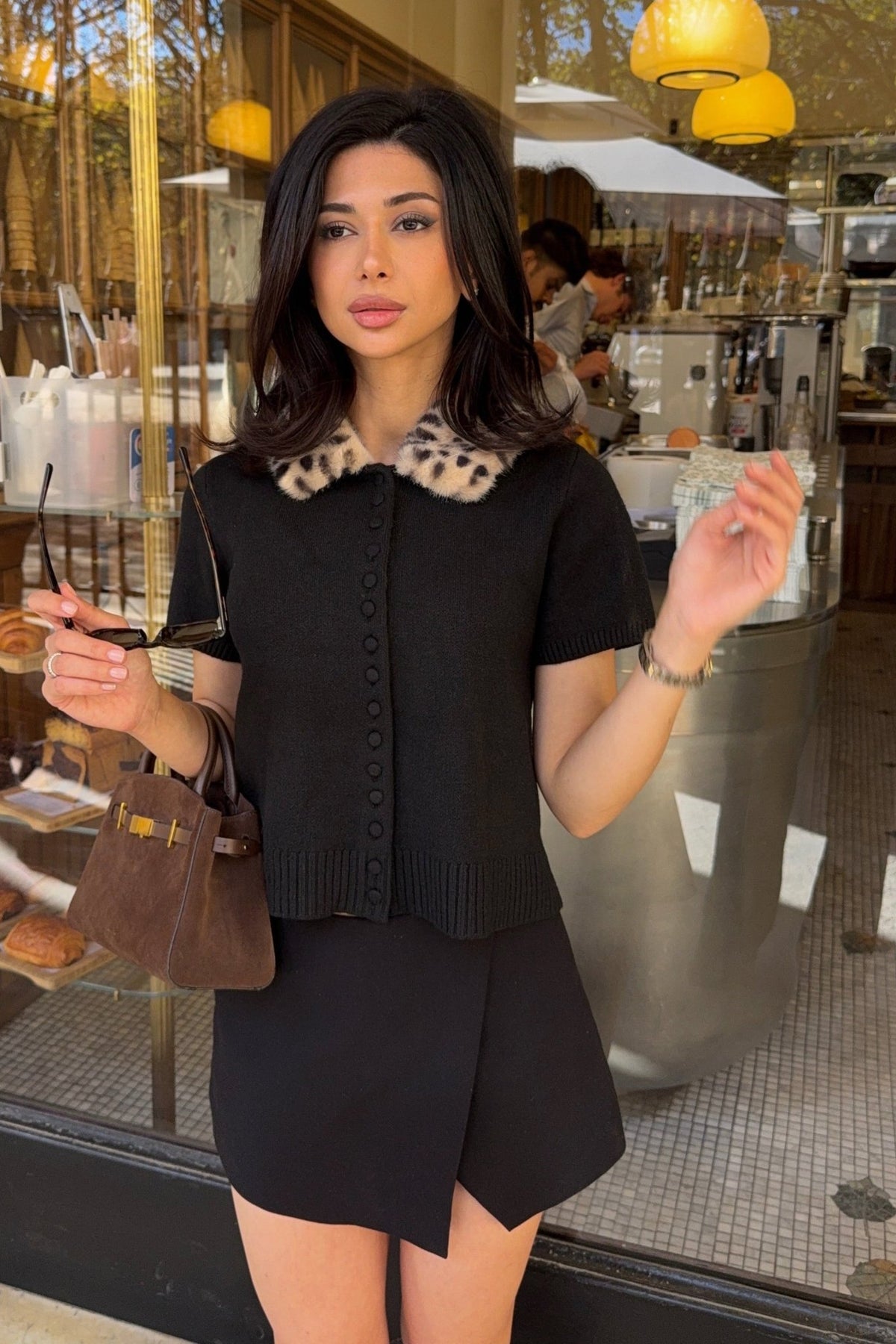 ZEYA - Ella Faux Fur Bambi Knit Cardigan Top