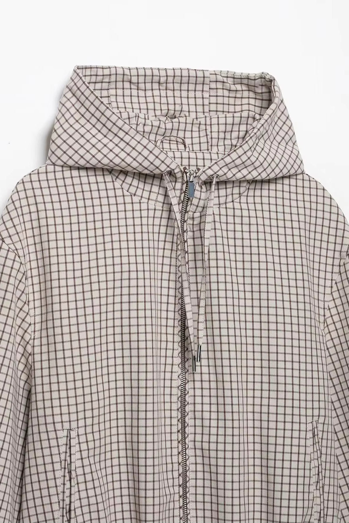 ZEYA - Ellie Plaid Cropped Hooded Jacket