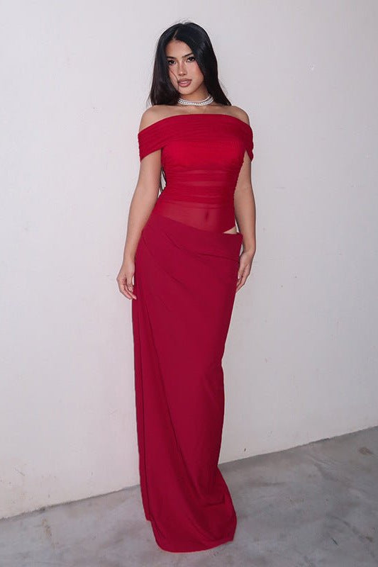 ZEYA - Emilia Asymmetrical Lace Long Dress