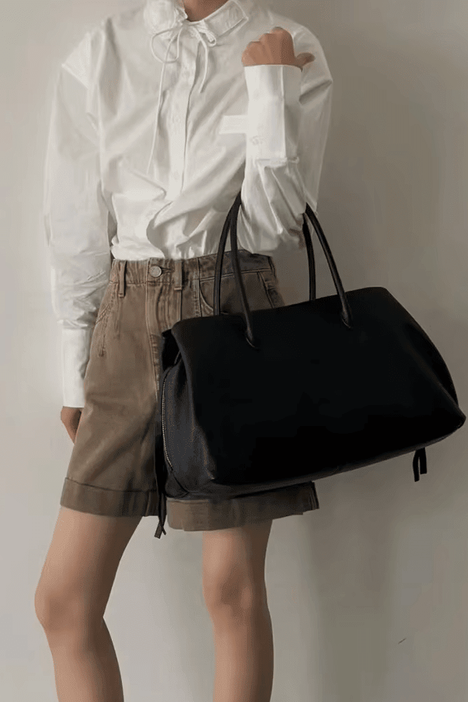 ZEYA - Emma Multi-Compartment Leather Tote Bag