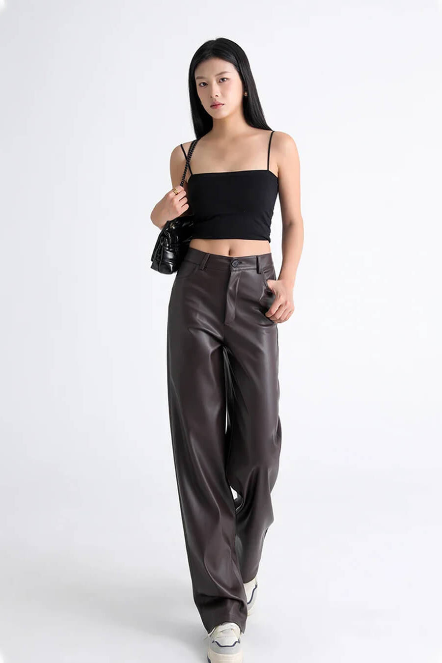 ZEYA - Estella High Waisted Leather Pants