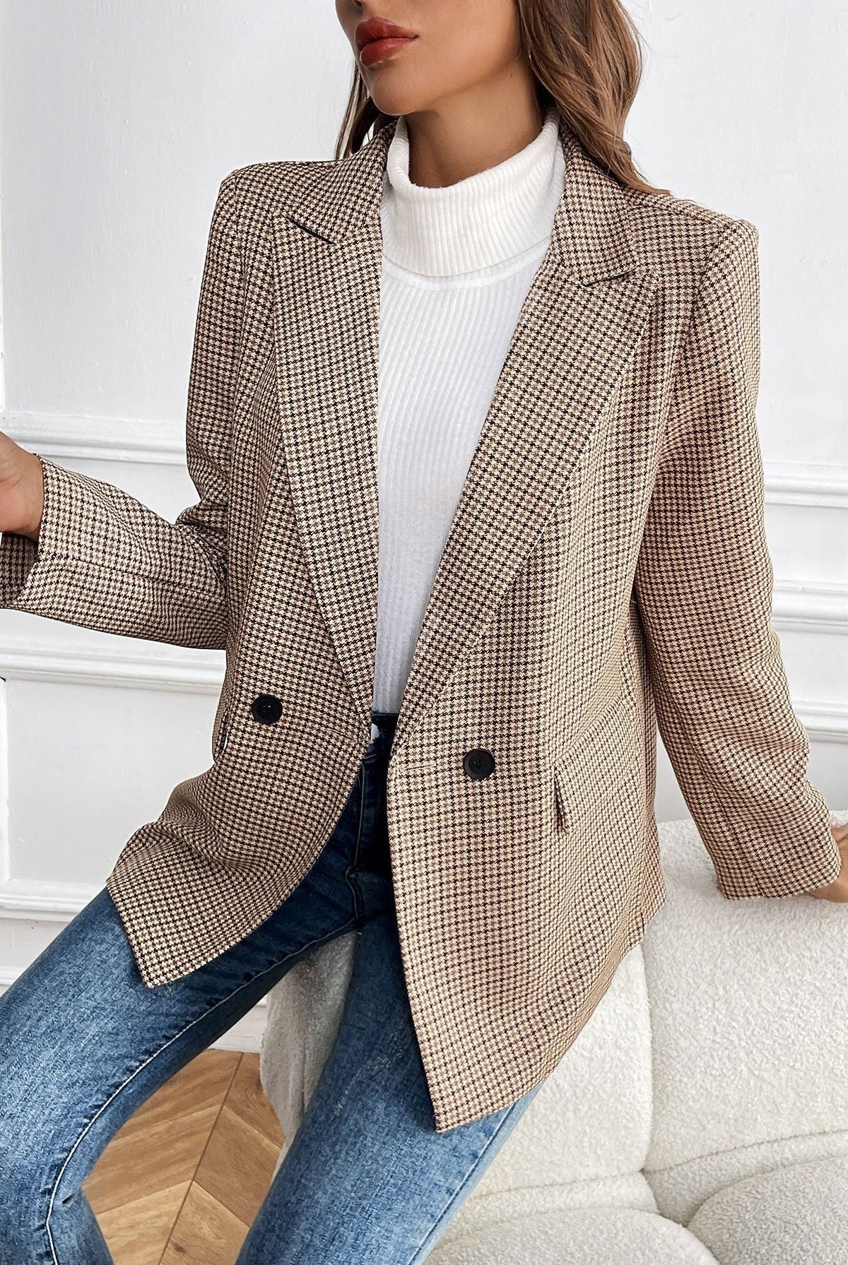 ZEYA - Esther Houndstooth Blazer