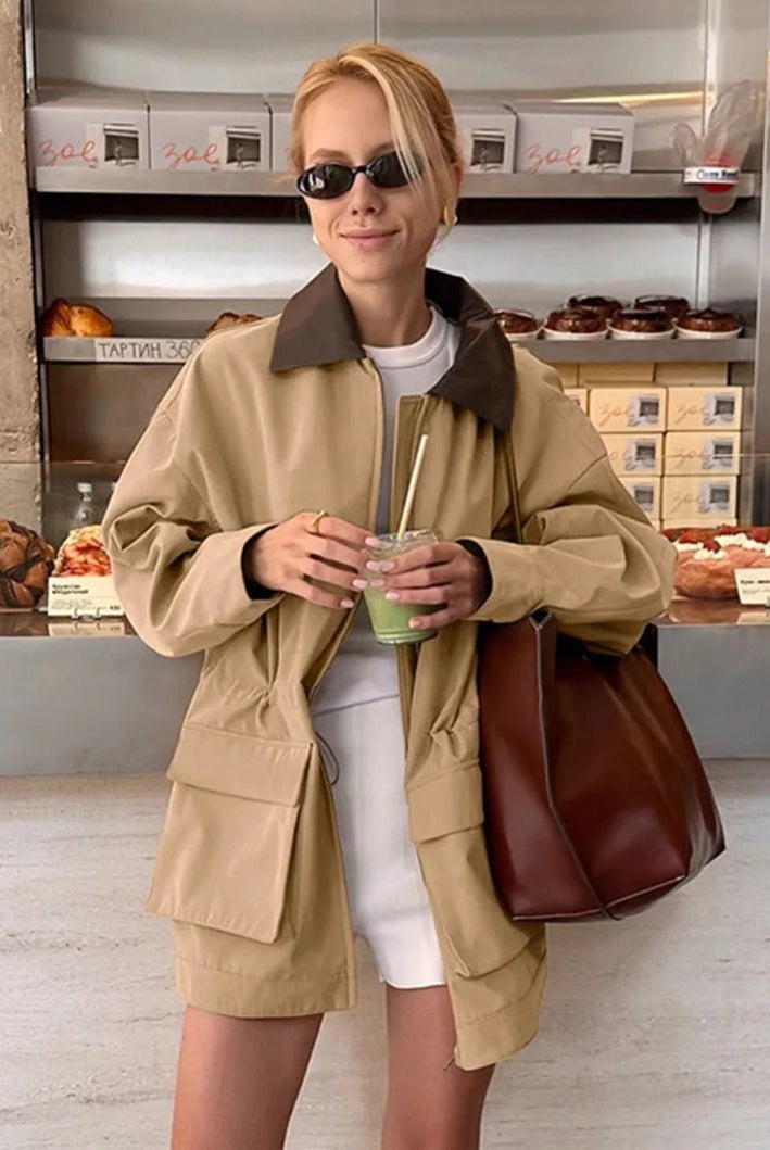 ZEYA - Evangeline Short Pocket Trench Coat