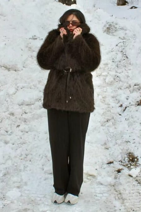 ZEYA - Feliz Faux Fur Coat with Belt