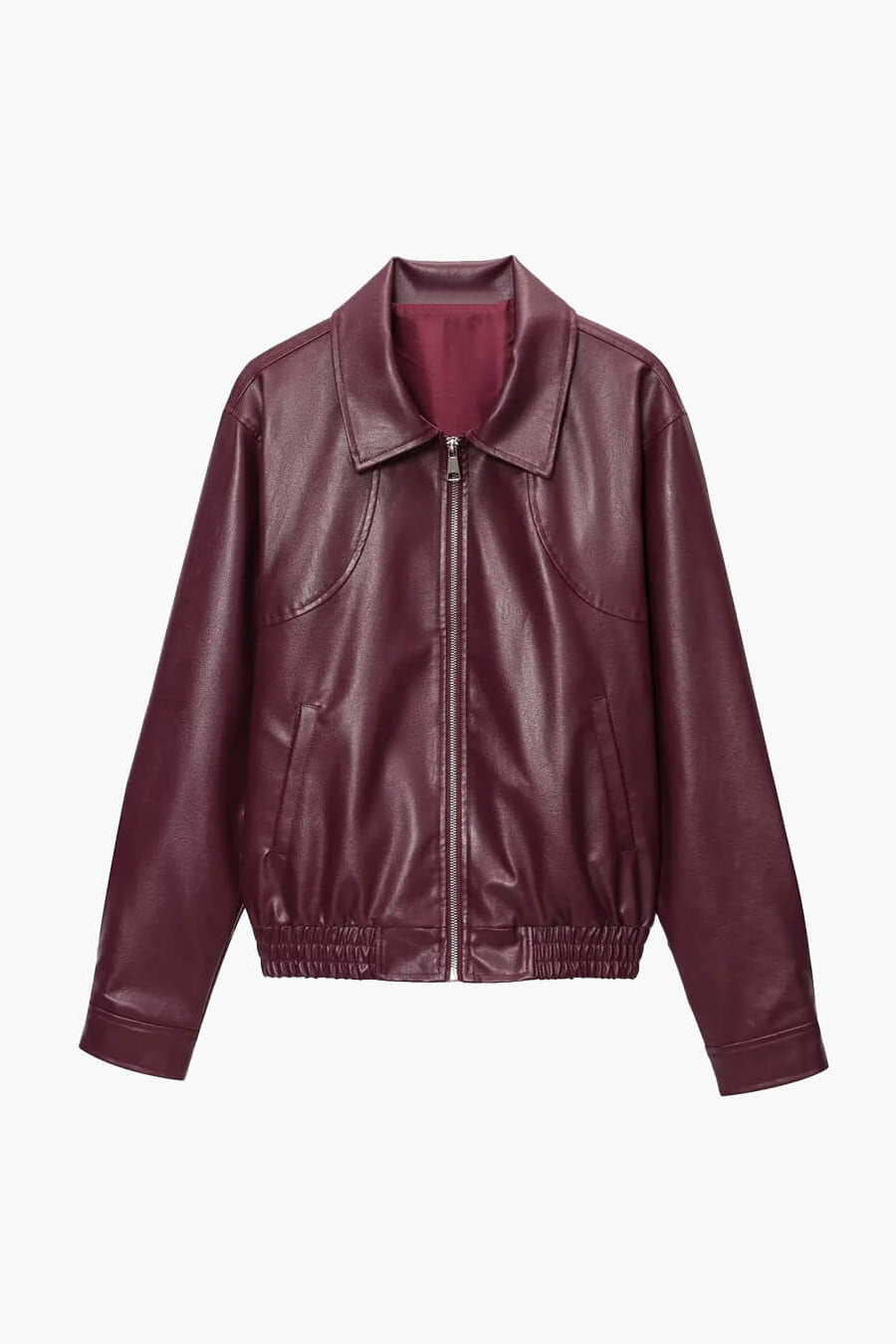ZEYA - Florence Faux Leather Bomber Jacket