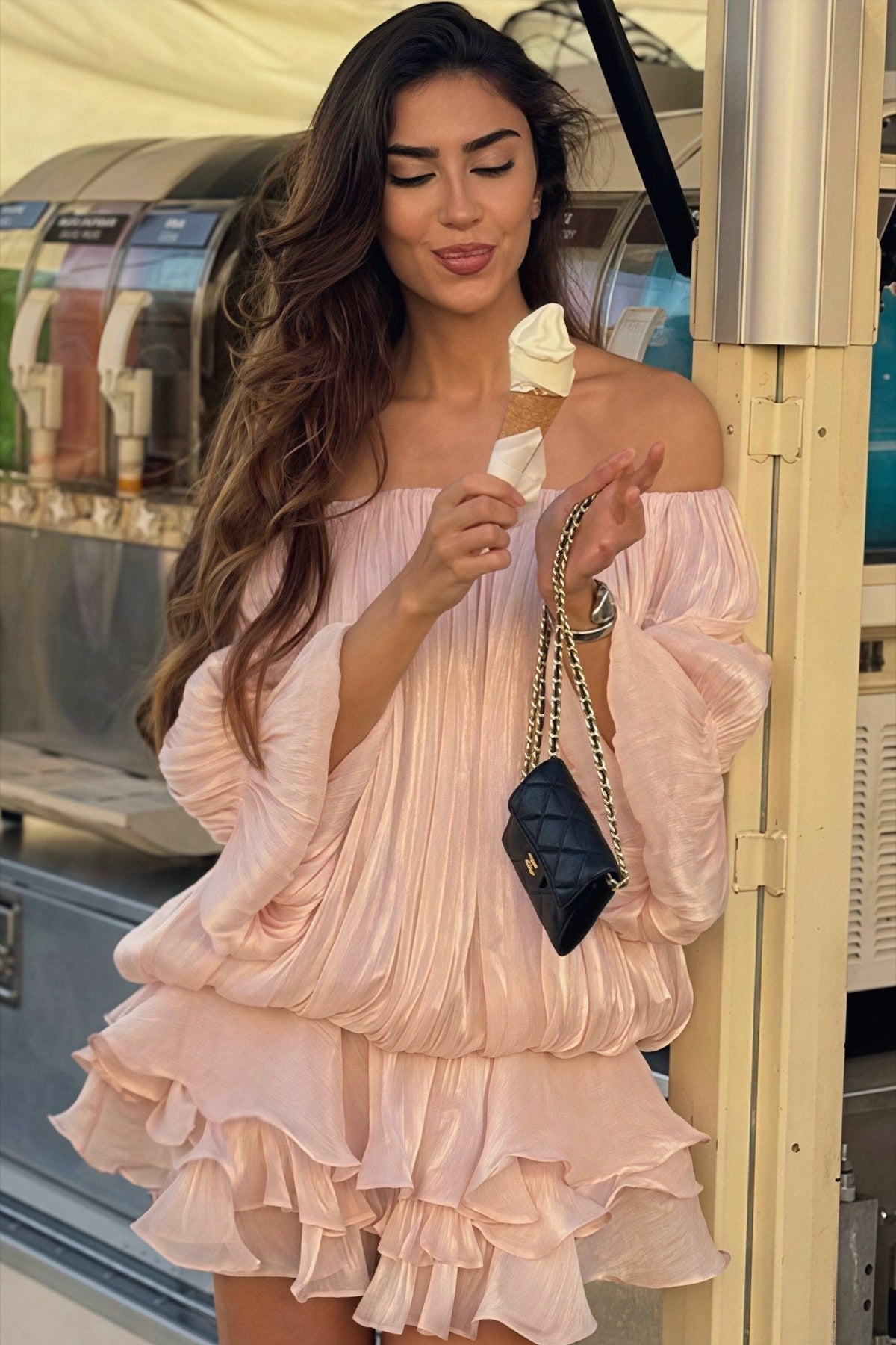 ZEYA - Gloria Off-Shoulder Ruffle Mini Dress