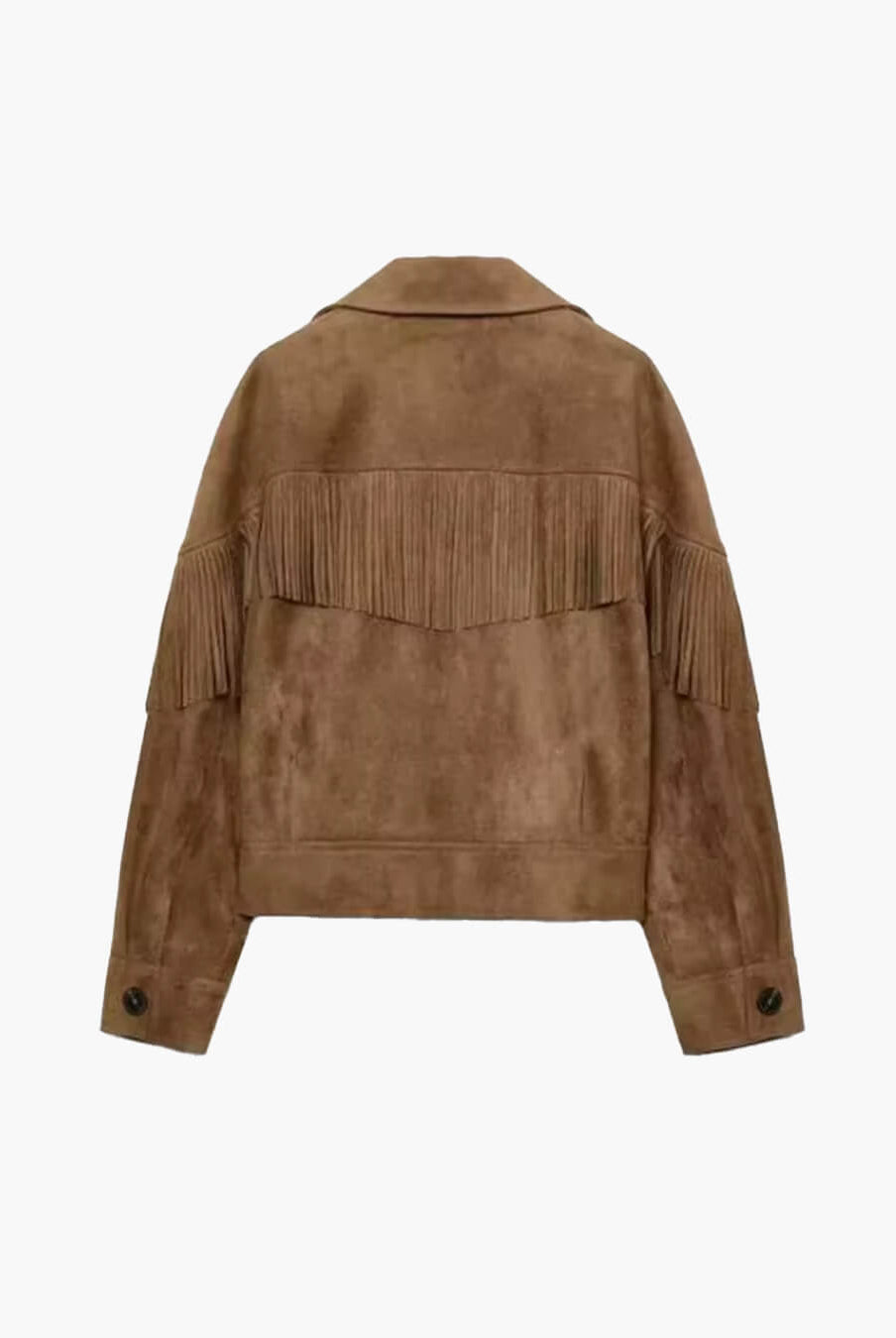 ZEYA - Helen Faux Suede Lapel Cropped Jacket