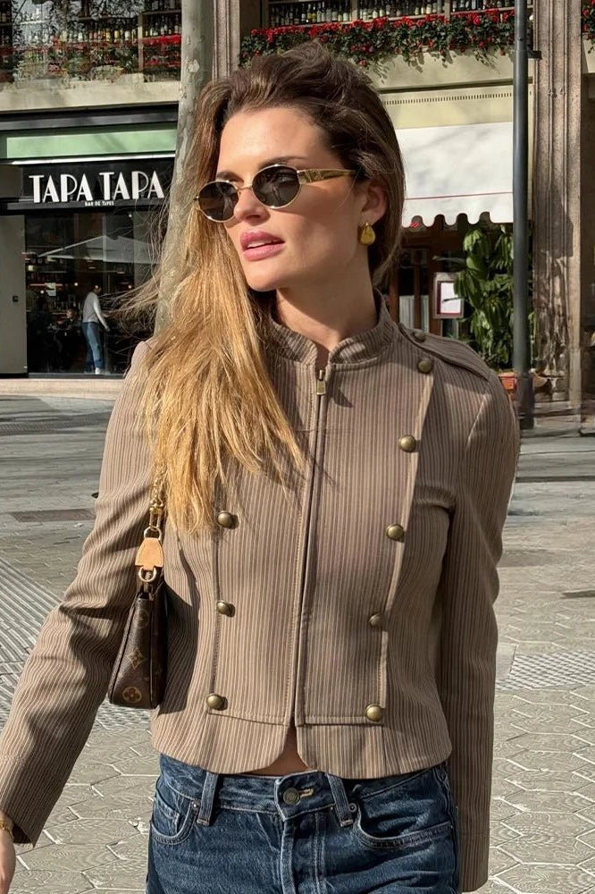 ZEYA - Hera Striped Zip Blazer