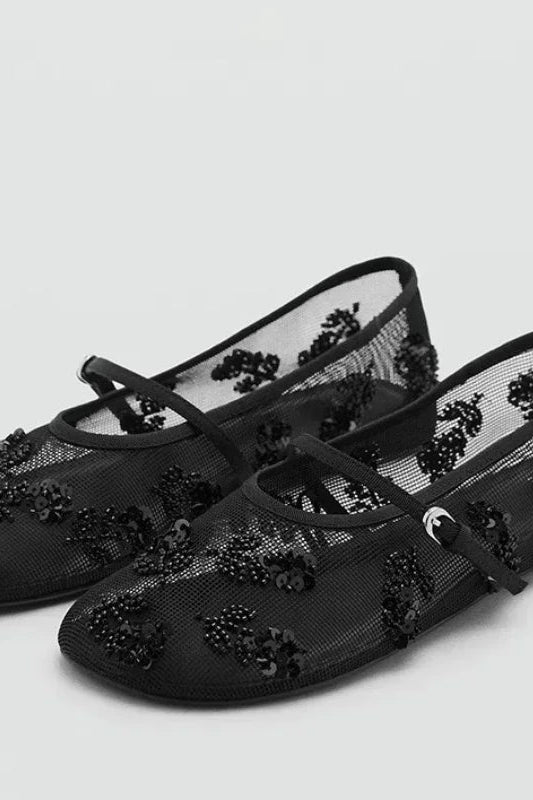 ZEYA - Iris Ballet Flat Mesh Mary Jane Shoes