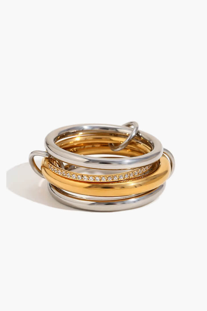 ZEYA - Ivana Minimalist Four Stacked Ring